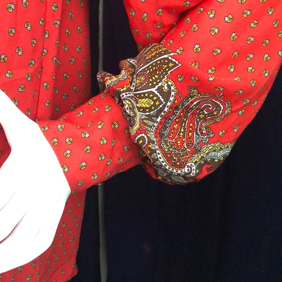 TIBI NEW YORK Red long sleeve blouse - Picture 2 of 8